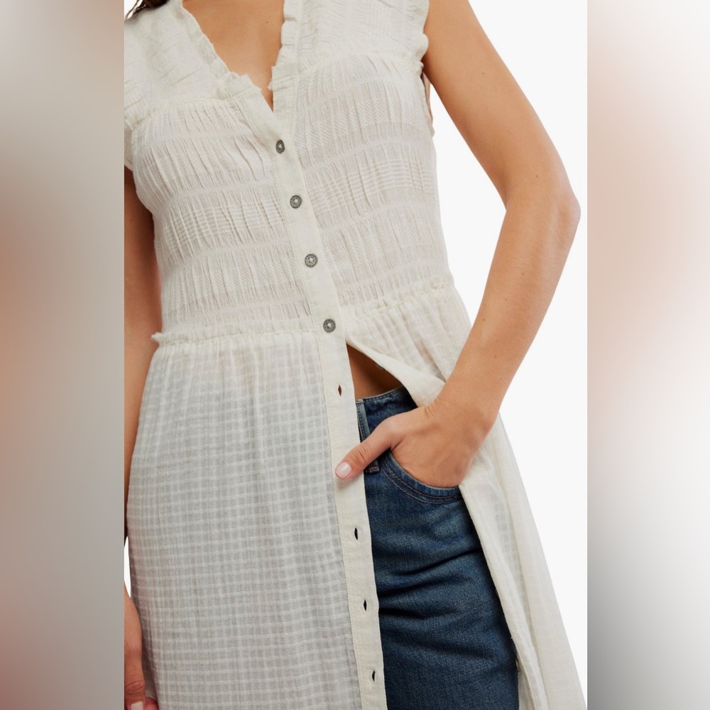 Free People Cream Midi Dress